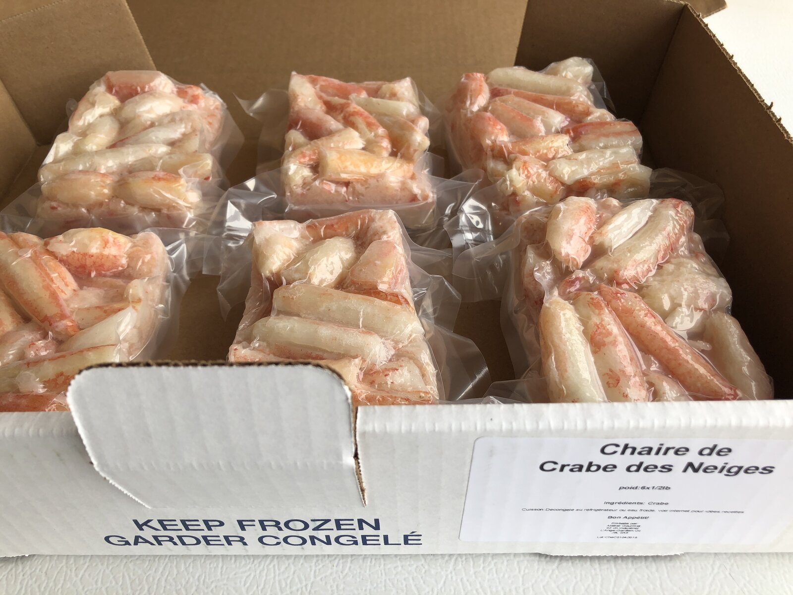 Chair de crabe des neiges - produit Groupe LAD